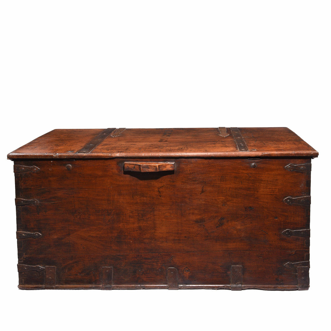 Iron Bound Teak Chest from Saurashtra - 19thC