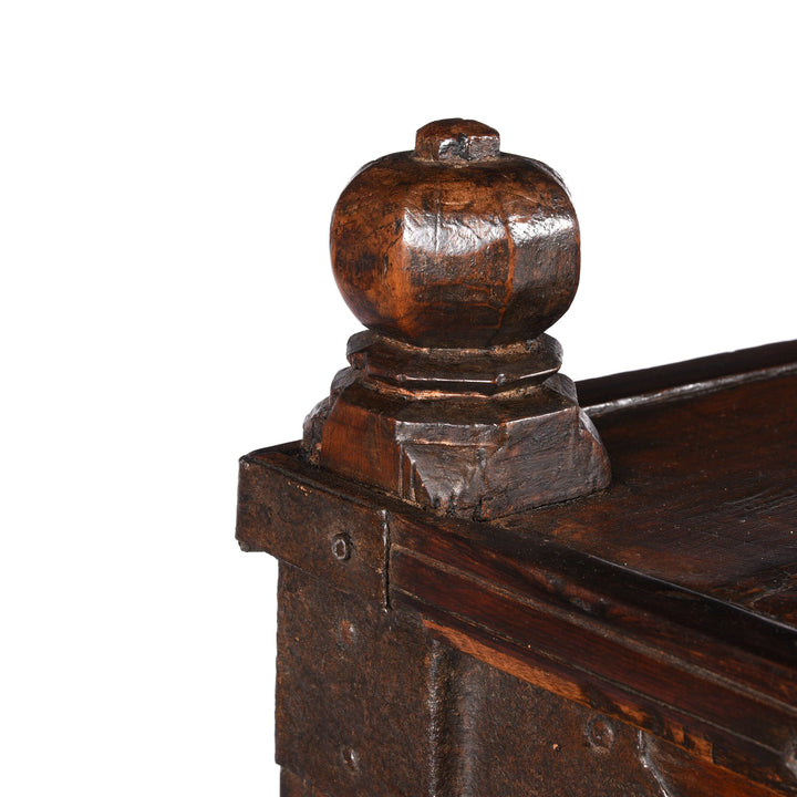 Jain finial from an Iron Bound Teak Indian Dowry Chest - 19thC from Gujarat | Indigo Antiques