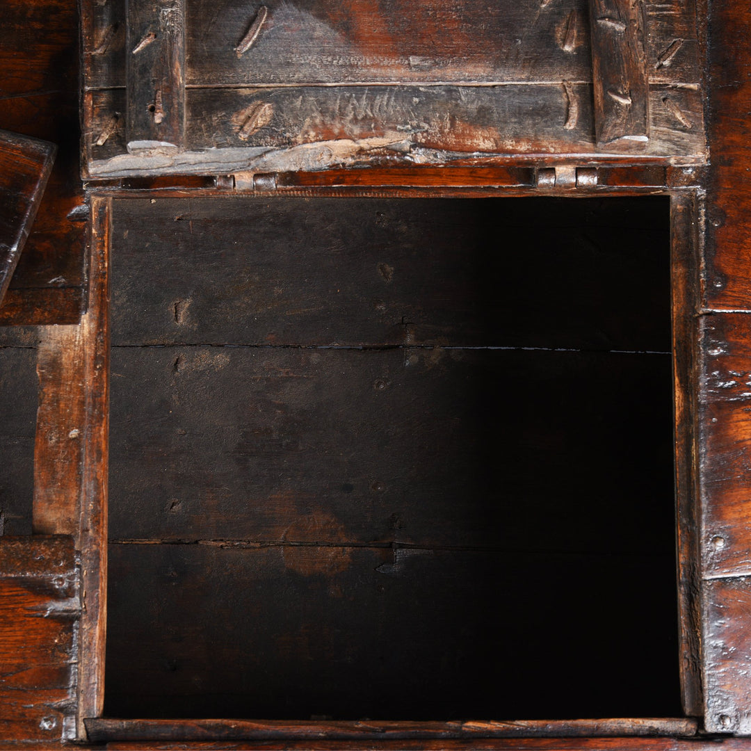 Iron Bound Teak Indian Dowry Chest - 19thC from Gujarat | Indigo Antiques