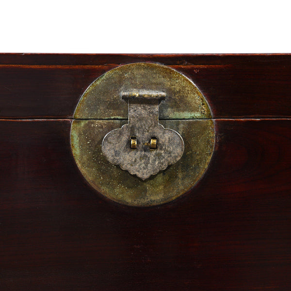 Large Burgundy Lacquer Chinese Chest - 19thC