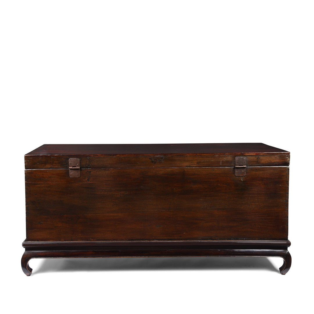 Reverse Of Large Burgundy Lacquer Chinese Chest - 19thC | Indigo Antiques