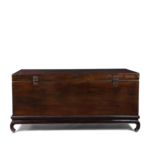 Large Burgundy Lacquer Chinese Chest - 19thC