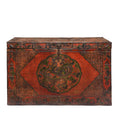 Large Painted Tibetan Dragon Storage Chest - 18thC
