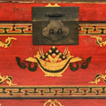Mongolian Painted Chest From Gansu - 19thC