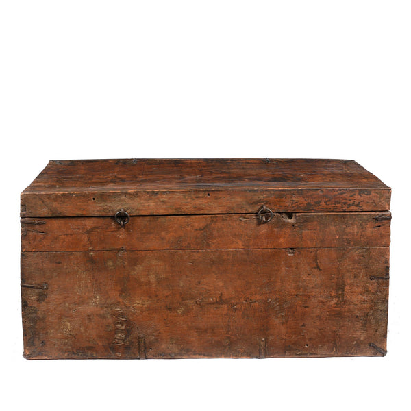 Old Painted Tibetan Dragon Chest - 19thC