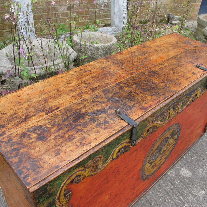 Original Painted Tibetan Storage Chest - 19thC | Indigo Oriental Antiques