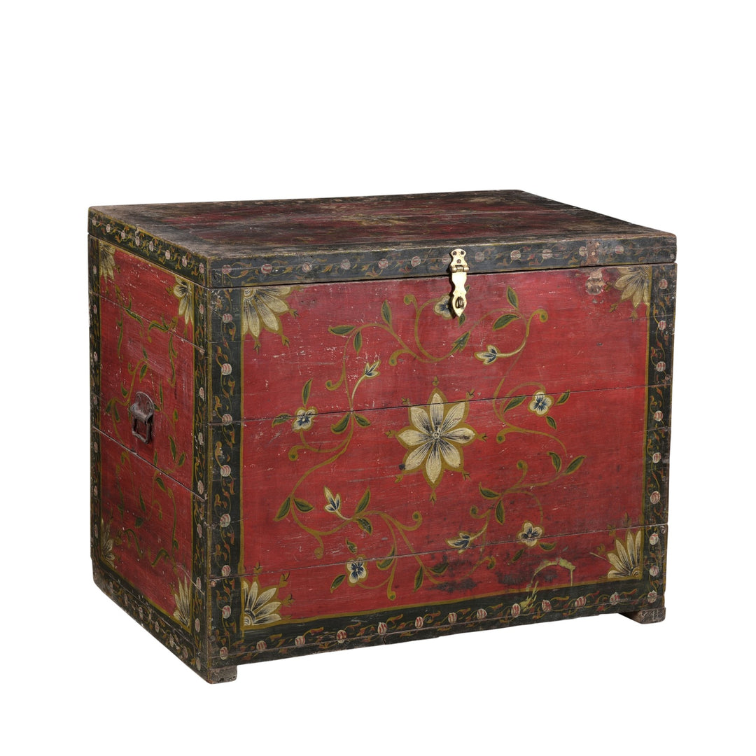 Painted Chest From Rajasthan - 19thC | Indigo Oriental Antiques