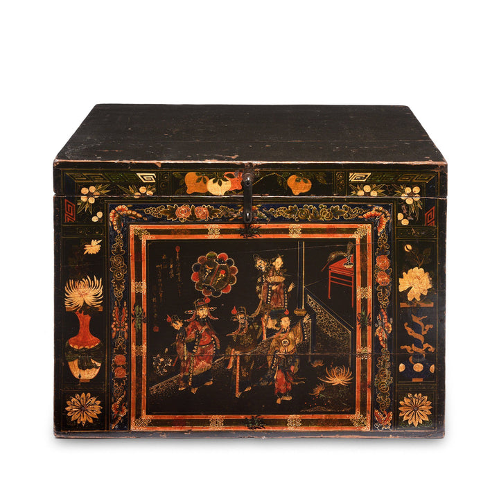 Painted Chinese Opera Chest from Shanxi - 19thC | Indigo Antiques