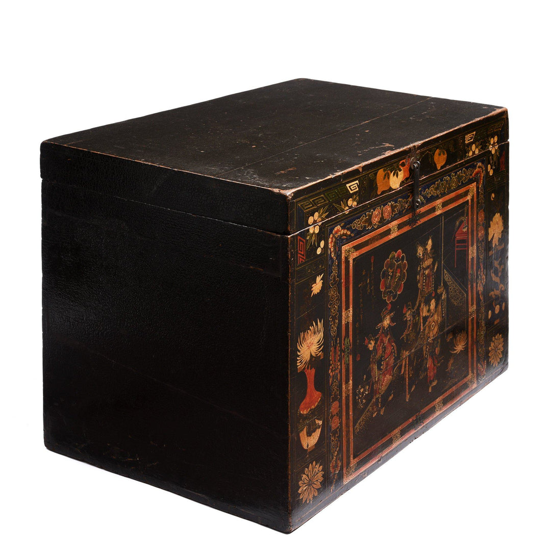 Side Of Painted Chinese Opera Chest from Shanxi - 19thC | Indigo Antiques
