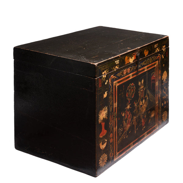 Painted Chinese Opera Chest from Shanxi - 19thC