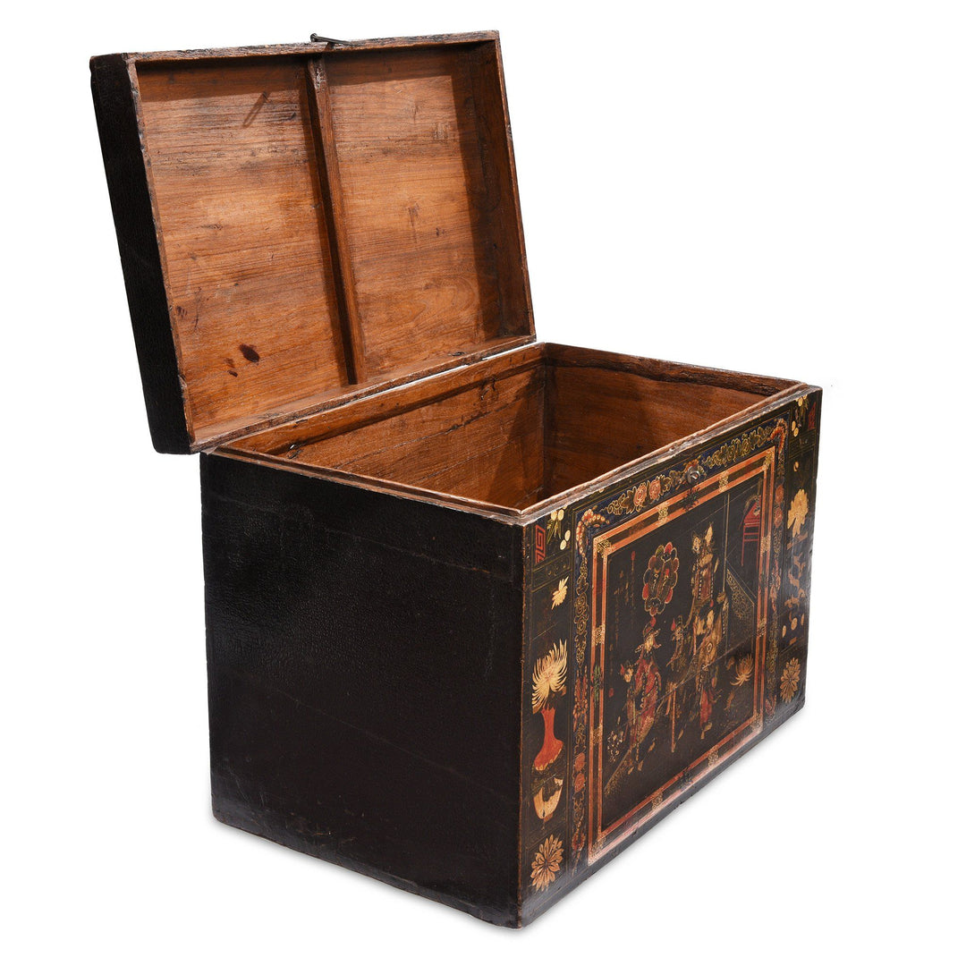 Painted Chinese Opera Chest from Shanxi - 19thC | Indigo Antiques