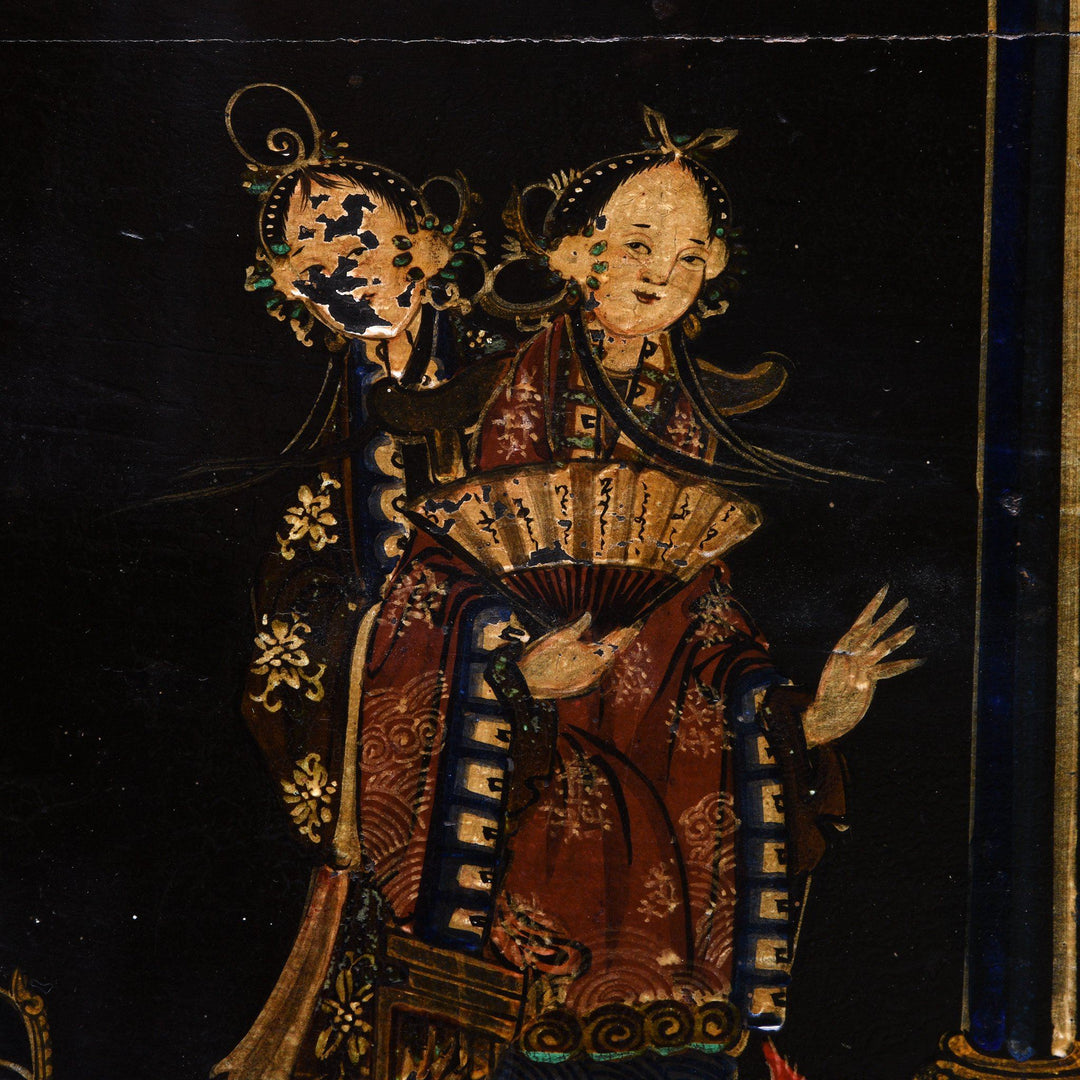 Detail Of Painted Chinese Opera Chest from Shanxi - 19thC | Indigo Antiques