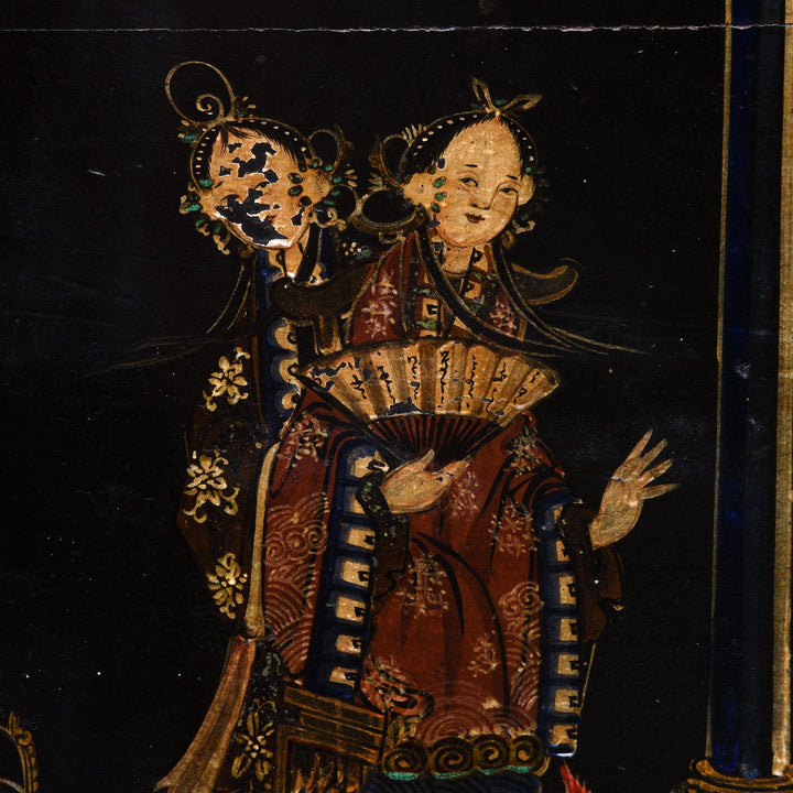 Detail Of Painted Chinese Opera Chest from Shanxi - 19thC | Indigo Antiques