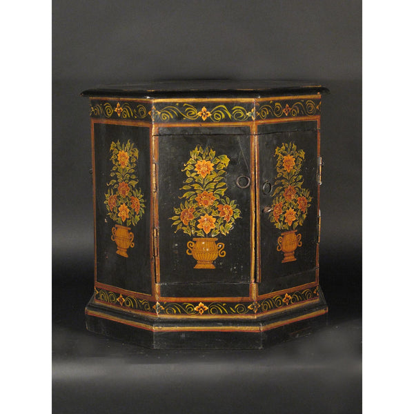 Painted Octagonal Box From Rajasthan
