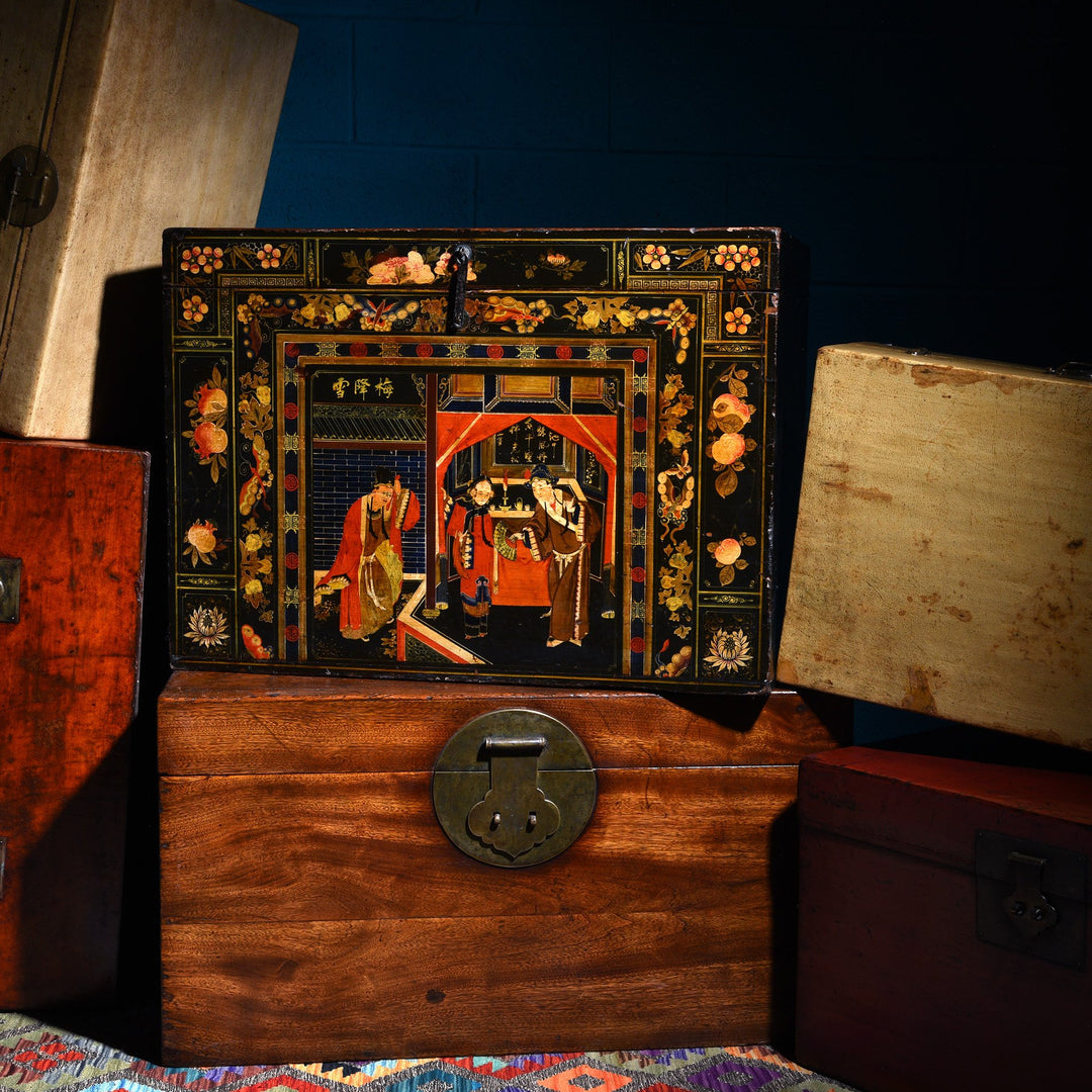 Painted Opera Chest from Shanxi - 19thC | Indigo Oriental Antiques