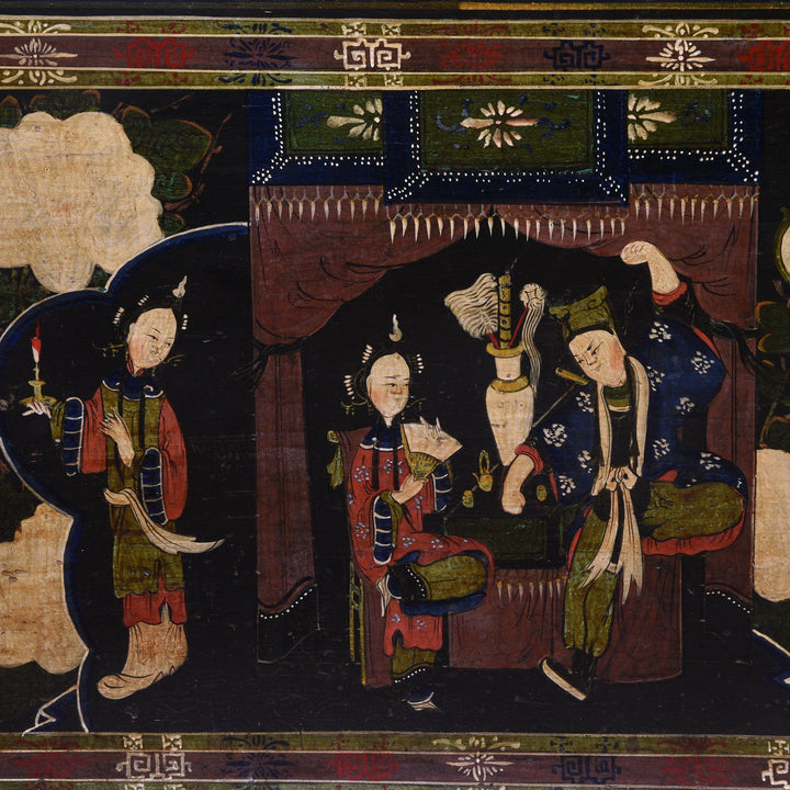 Actor Detail from a Painted Chinese Opera Chest from Shanxi Made from Paulownia Wood - 19thC | Indigo Oriental Antiques
