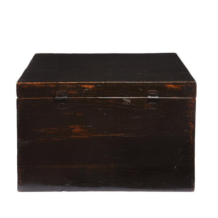 Back of a Painted Chinese Opera Chest from Shanxi Made from Paulownia Wood - 19thC | Indigo Oriental Antiques