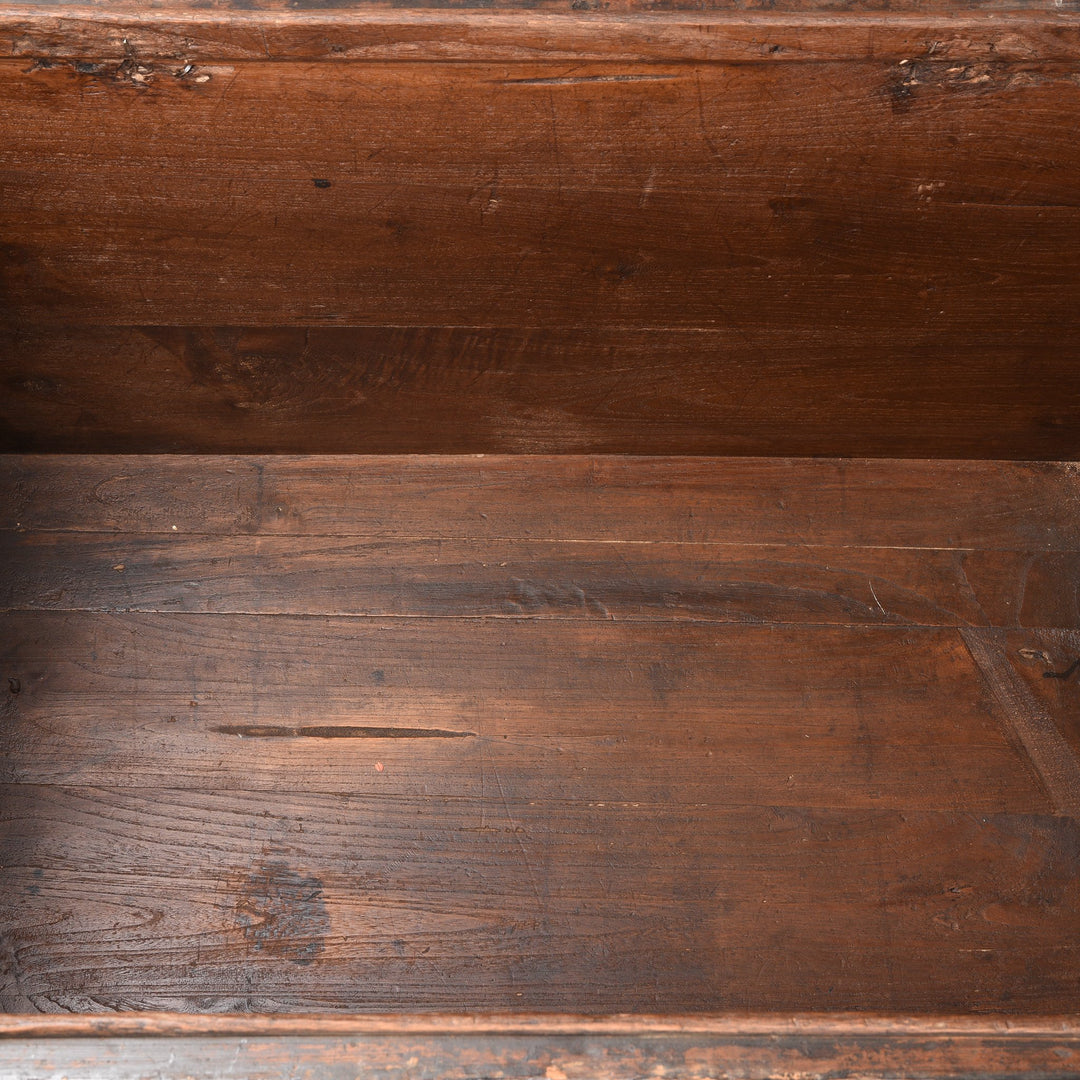 Open detail of  a Painted Chinese Opera Chest from Shanxi - 19thC | Indigo Oriental Antiques