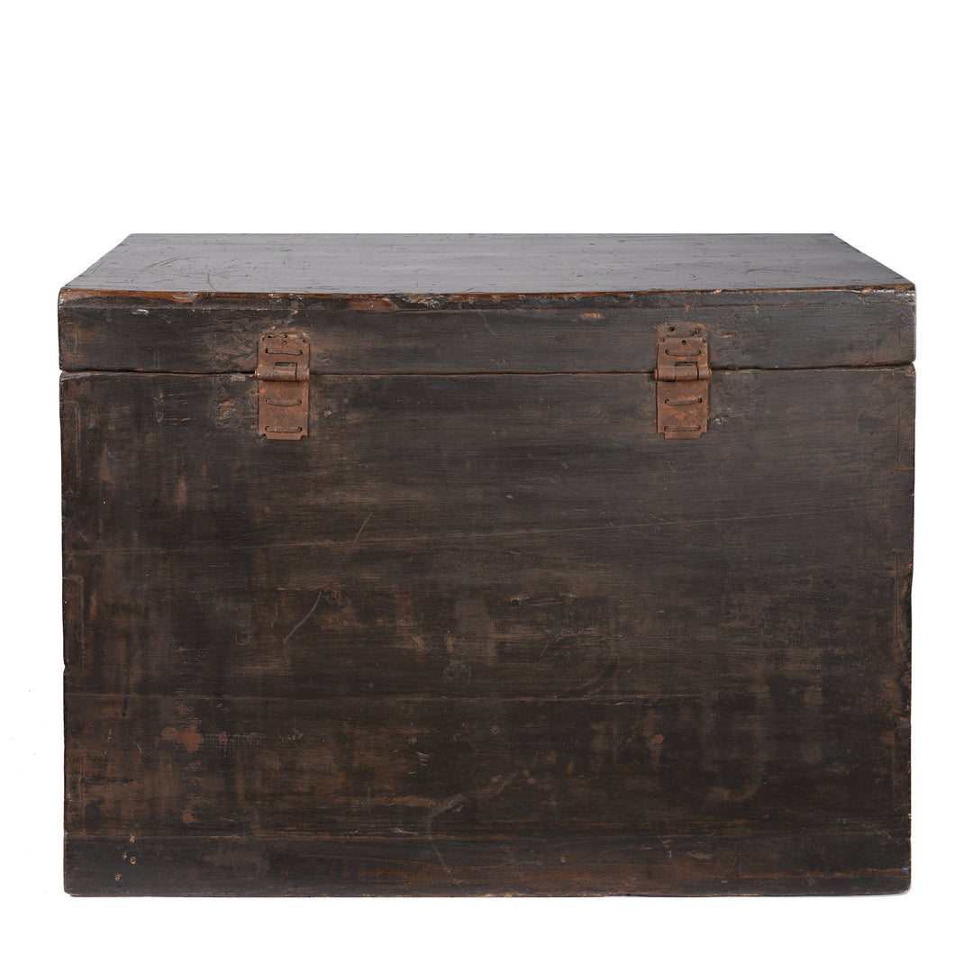 Reverse detail of a Painted Chinese Opera Chest from Shanxi - 19thC | Indigo Oriental Antiques