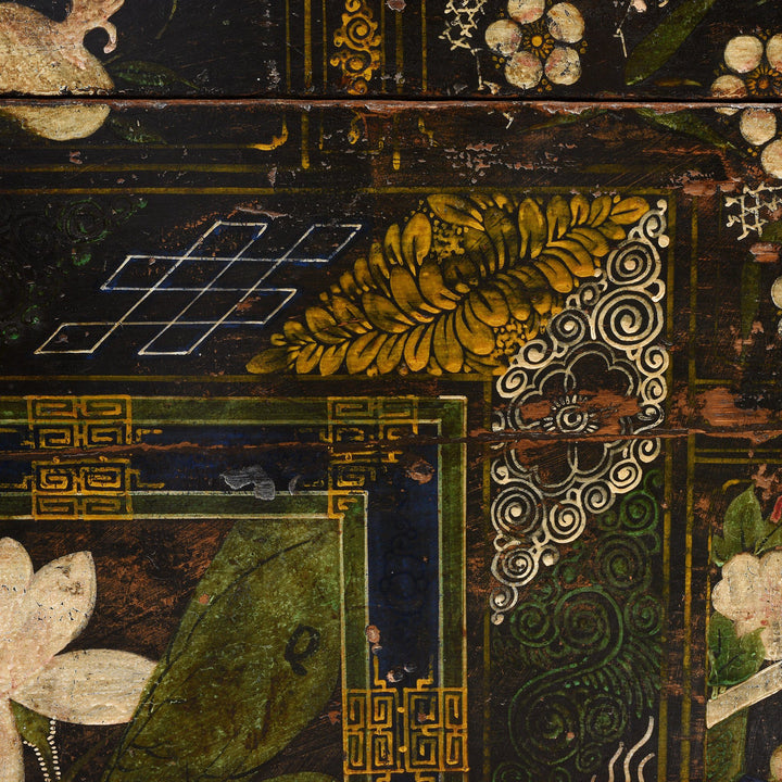 Paintwork Detail From Painted Opera Chest from Shanxi - 19thC | Indigo Antiques