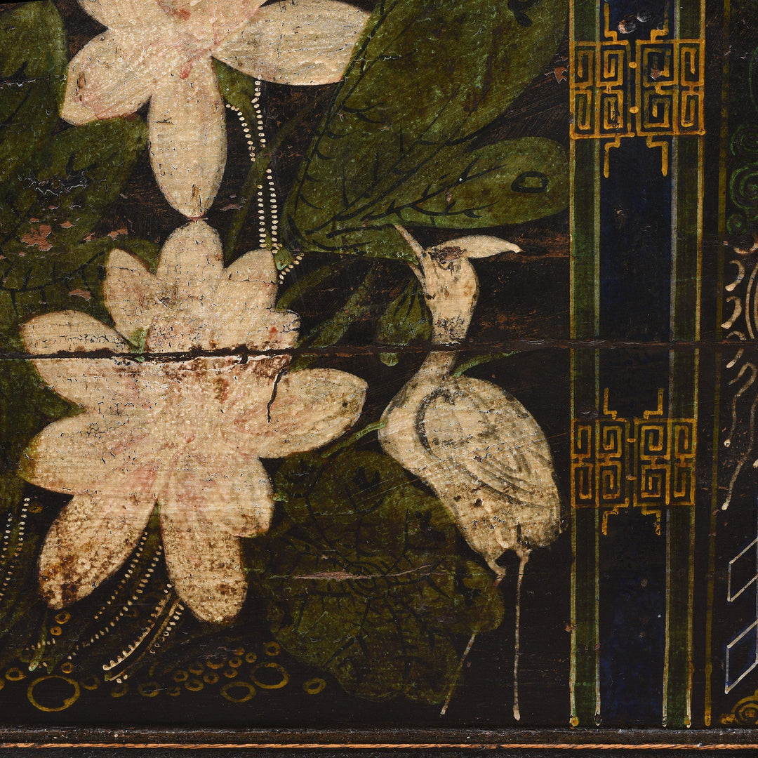 Paintwork Detail From Painted Opera Chest from Shanxi - 19thC | Indigo Antiques