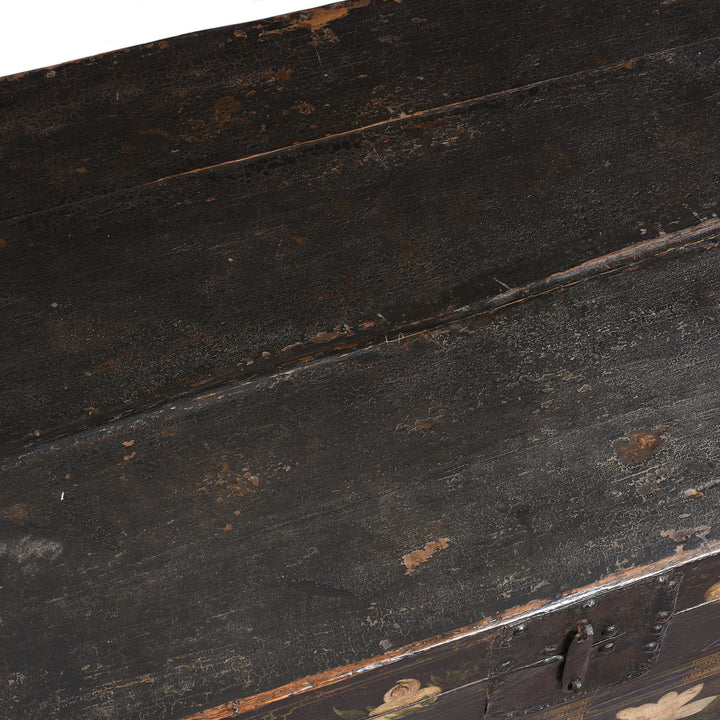 Surface Detail From Painted Opera Chest from Shanxi - 19thC | Indigo Antiques