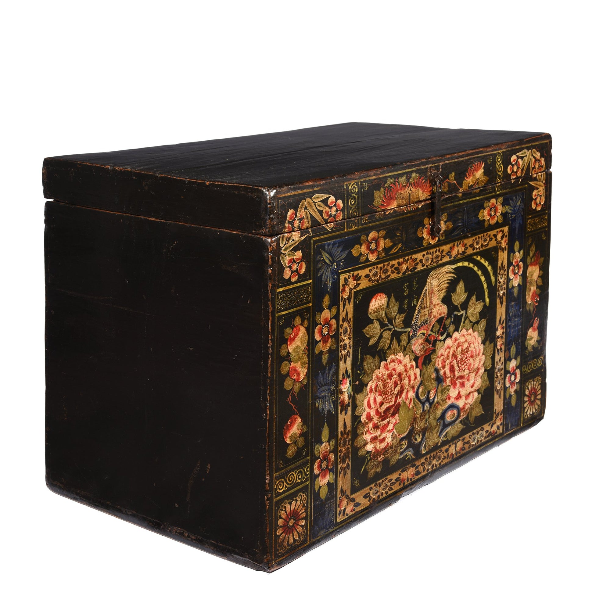 Painted Opera Chest From Shanxi Province - made from elm - circa 1900 | Indigo Antiques