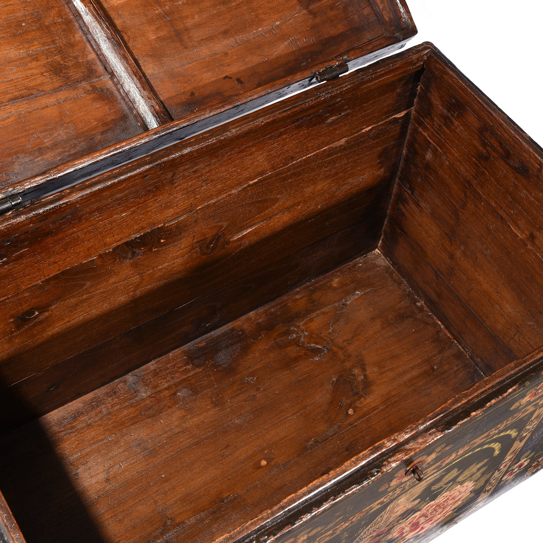 Painted Opera Chest From Shanxi Province - made from elm - circa 1900 | Indigo Antiques
