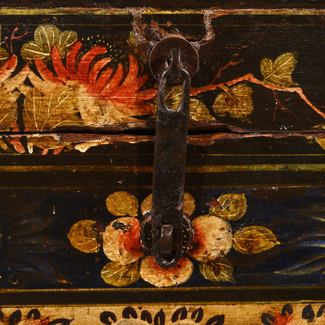 Painted Opera Chest From Shanxi Province - made from elm - circa 1900 | Indigo Antiques