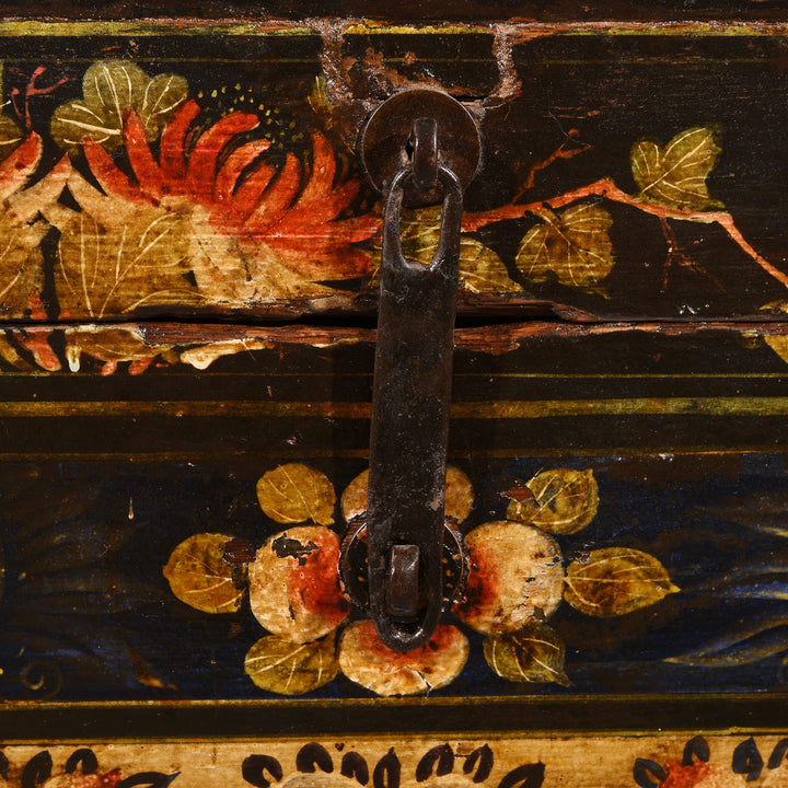 Painted Opera Chest From Shanxi Province - made from elm - circa 1900 | Indigo Antiques