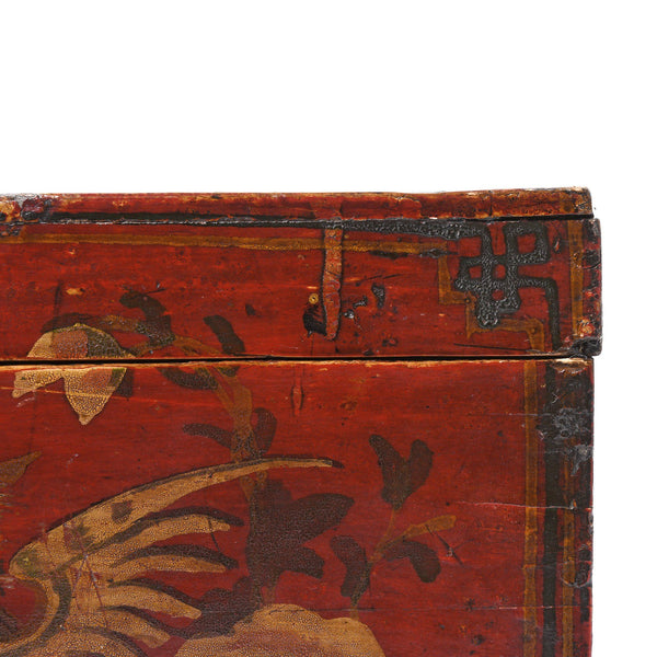 Painted Storage Box From Mongolia - Early 20thC