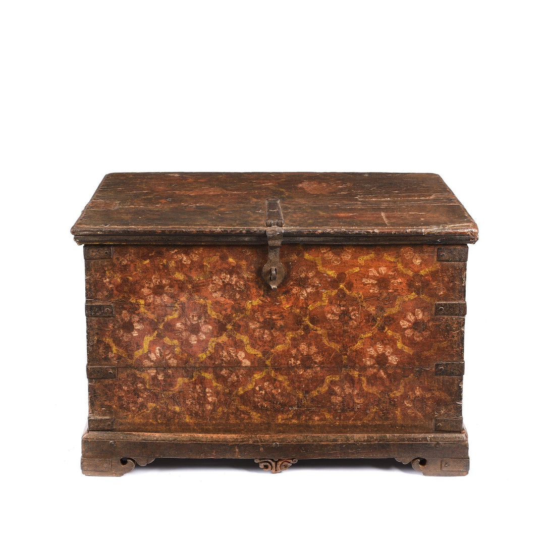 Painted Teak Chest From Nagaur - 19thC | Indigo Antiques