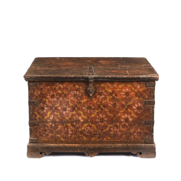 Painted Teak Chest From Nagaur - 19thC | Indigo Antiques