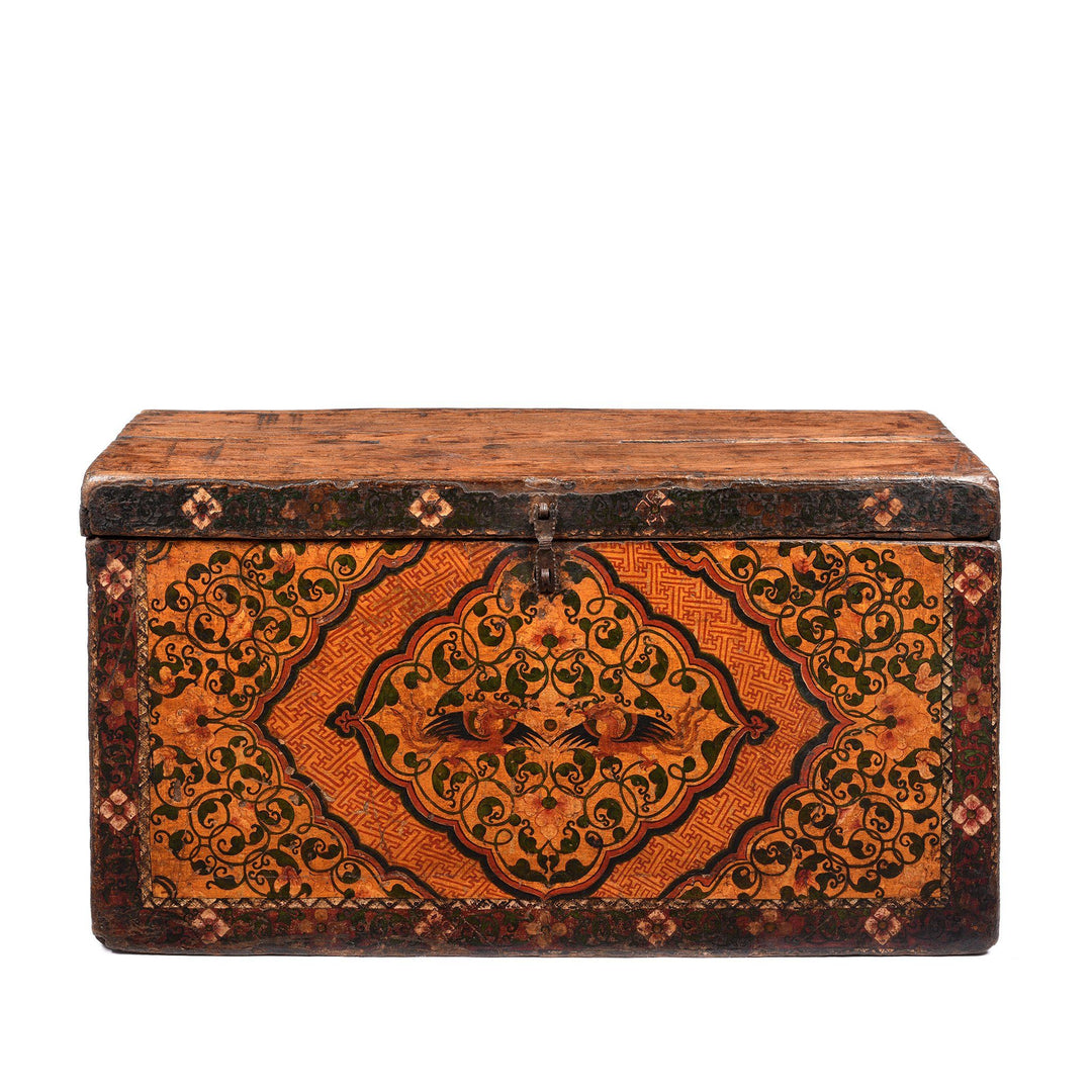 Painted Tibetan 'Floral' Storage Chest - 18thC | Indigo Antiques