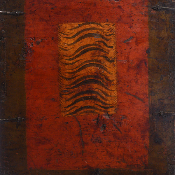 Painted Zeeba Chest From Tibet - 19thC
