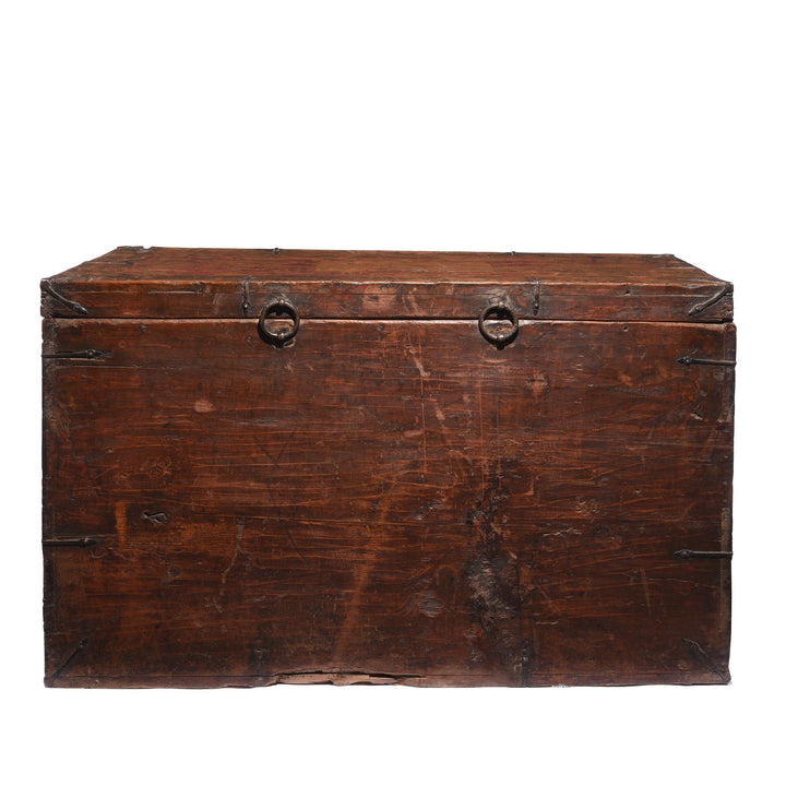 Painted Zeeba Chest From Tibet - 19th Century