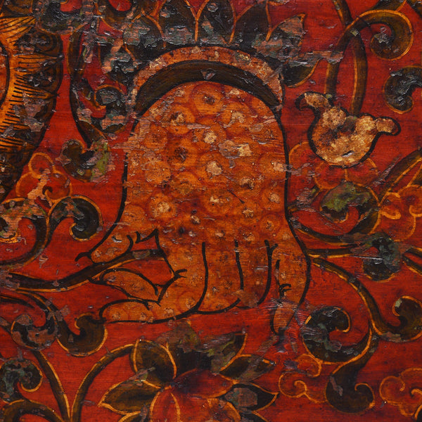 Painted Zeeba Chest From Tibet - 19thC