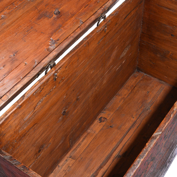 Painted Zeeba Chest From Tibet - 19thC