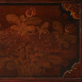 Teak Chest From South India With Original Floral Paint-19thC