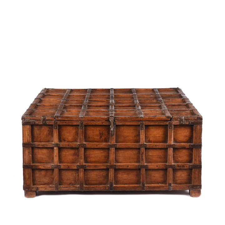 Indian Teak Stick Box Coffee Table From Rajasthan - 19thC | Indigo Antiques