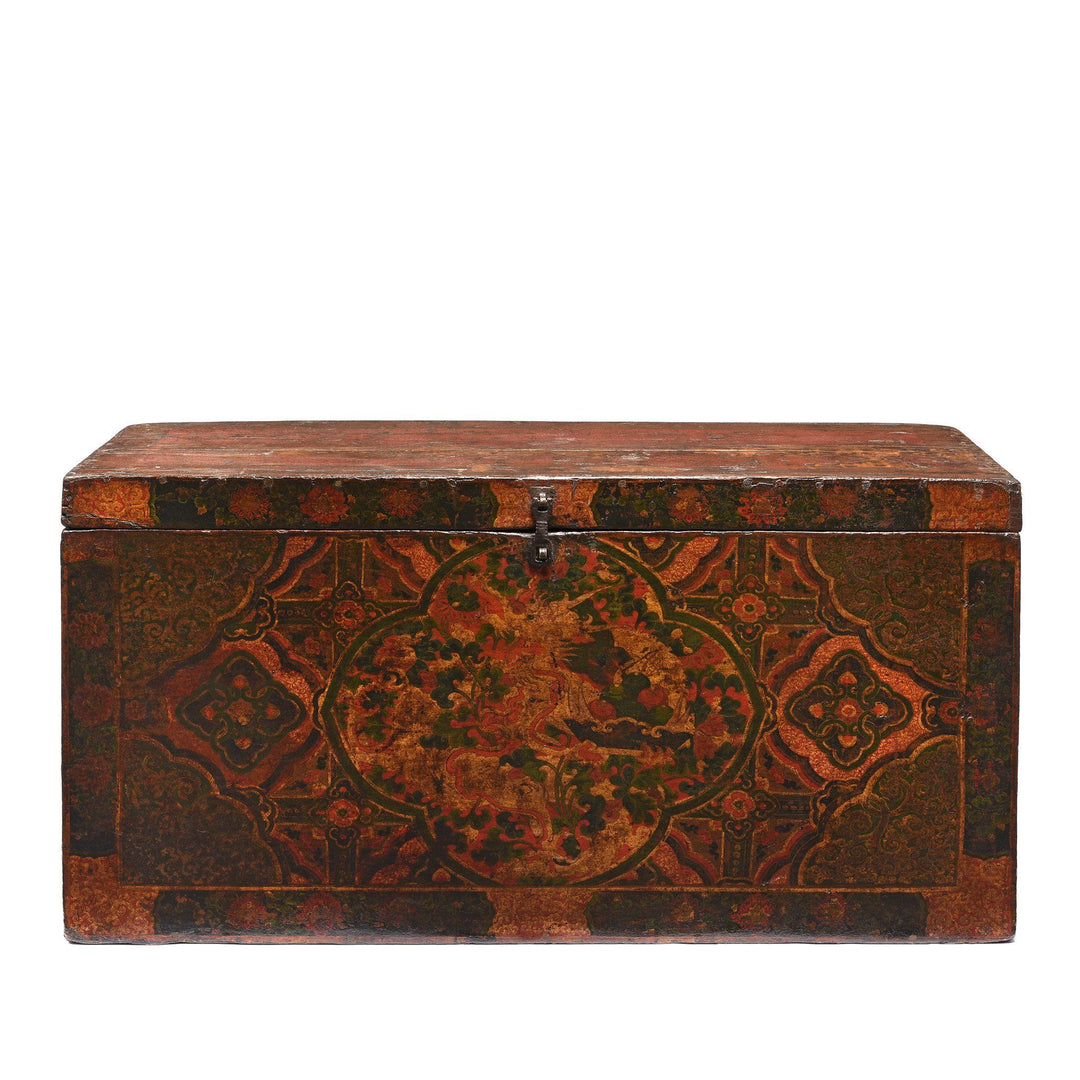 Tibetan Trunk with Original Painting - 18thC | Indigo Antiques