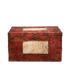 Tibetan Yak Leather Trunk from Tibet - 19thC Tibetan Yak Leather Trunk from Tibet - 19thC
