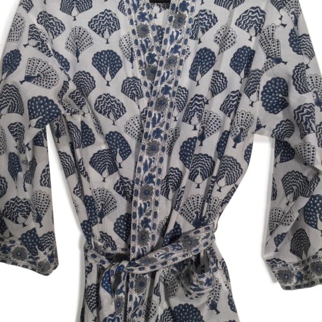 Blue Peacock Dressing Gown - A00053V2