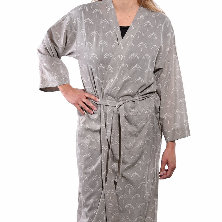 Cotton Bath Robe- Unisex 100 % Cotton | Indigo Oriental Antiques