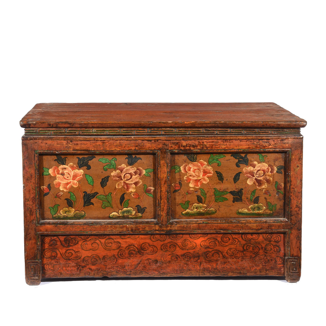 Original Painted Antique Tibetan Choksar Prayer Table | Indigo Antiques