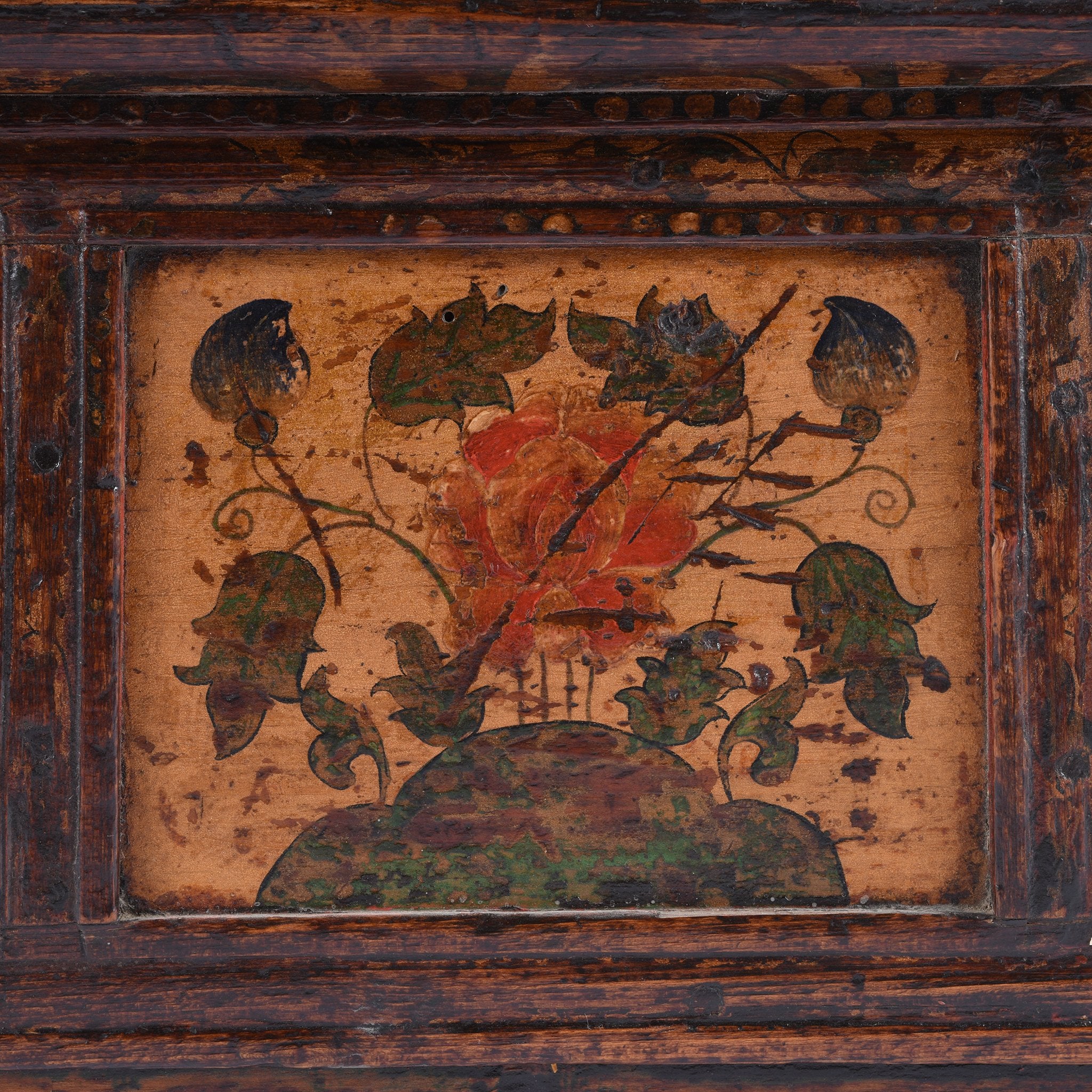 Antique Painted Tibetan Choksar - 19thC