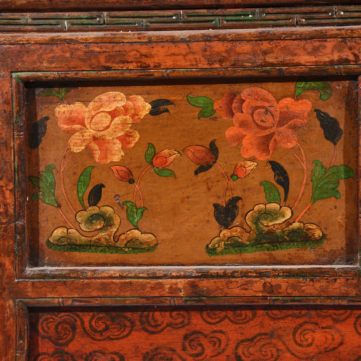 Original Painted Antique Tibetan Choksar Prayer Table | Indigo Antiques