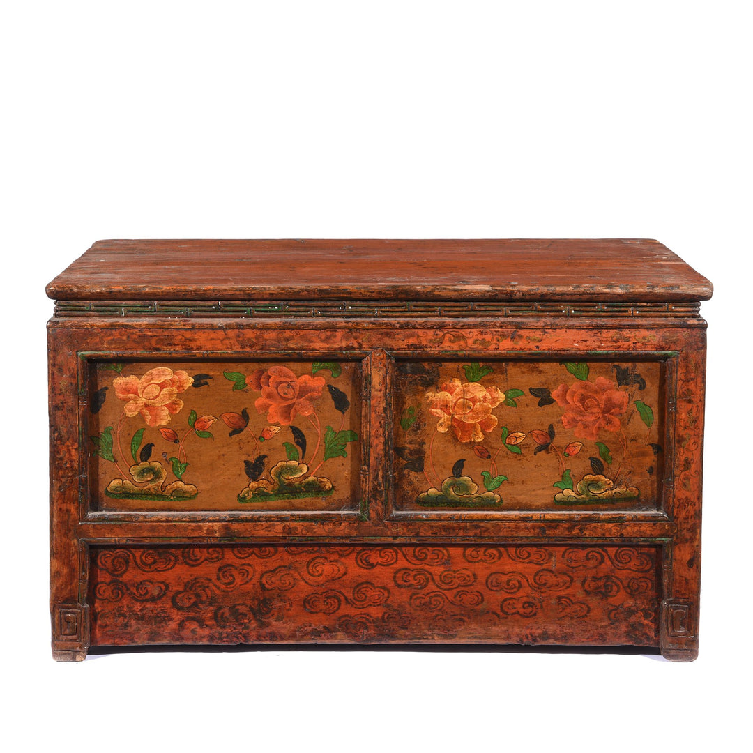 Original Painted Antique Tibetan Choksar Prayer Table | Indigo Antiques