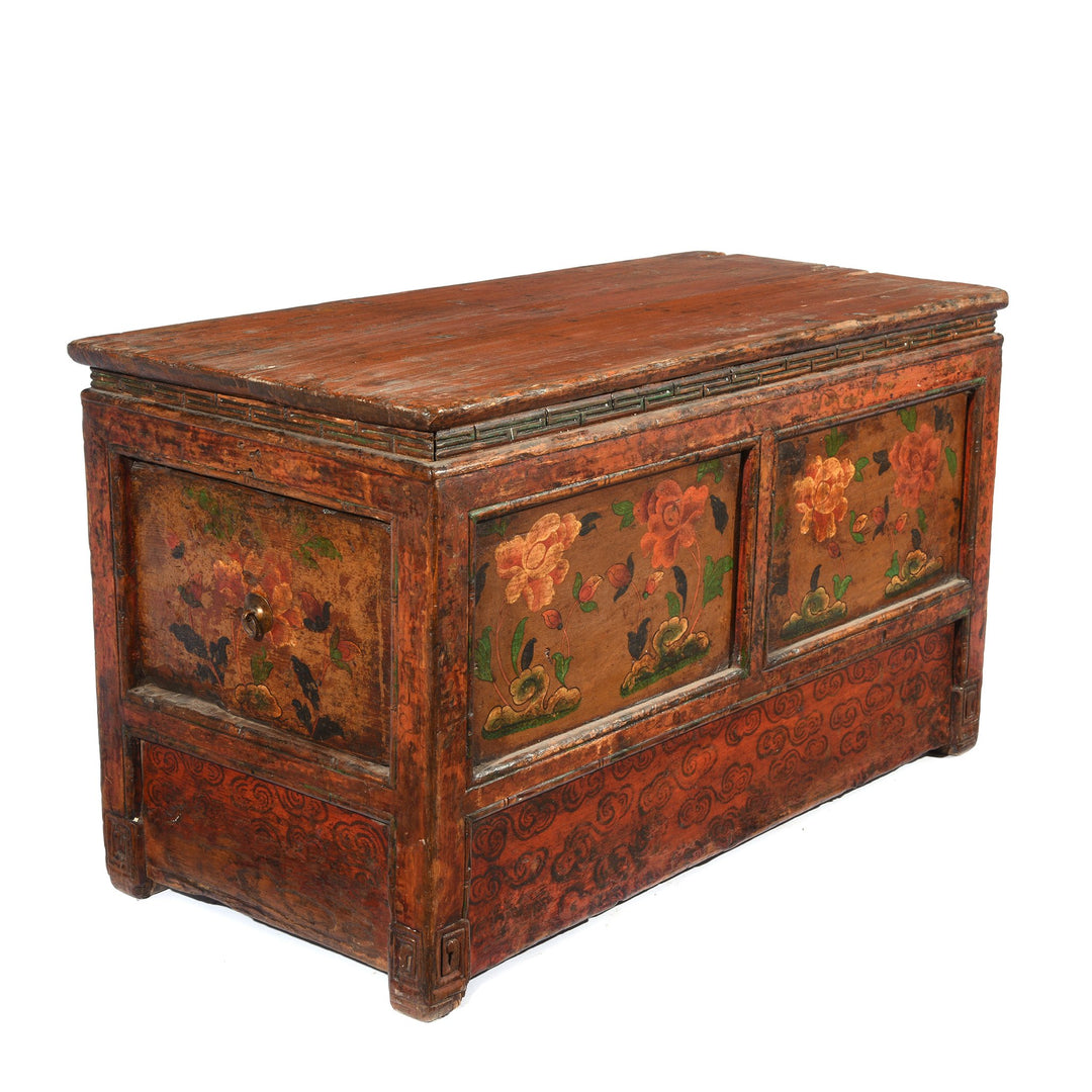 Original Painted Antique Tibetan Choksar Prayer Table | Indigo Antiques