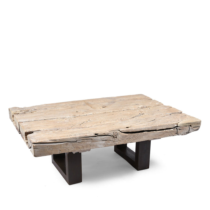 Detail of Bleached Elm Driftwood Coffee Table | Indigo Antiques
